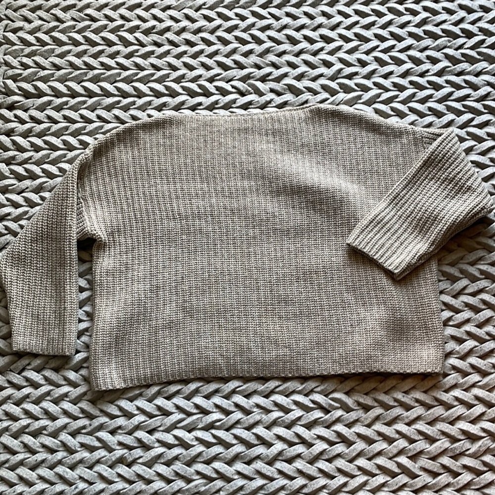 VINCE Boatneck Crop Sweater